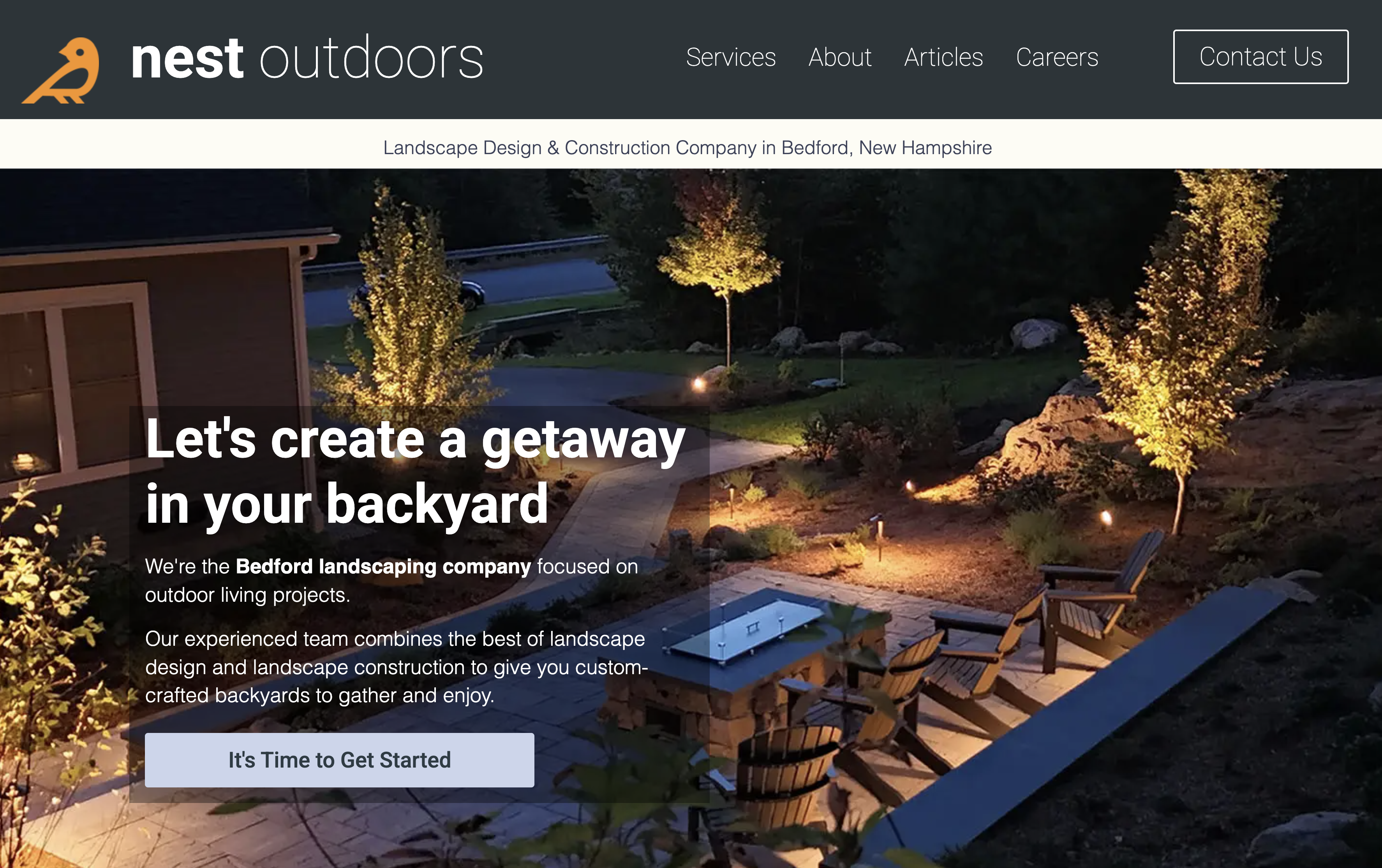 Nest Outdoors website